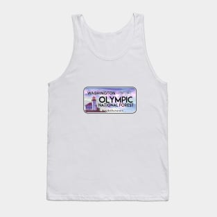 Olympic National Forest Washington License Plate Lighthouses Tank Top